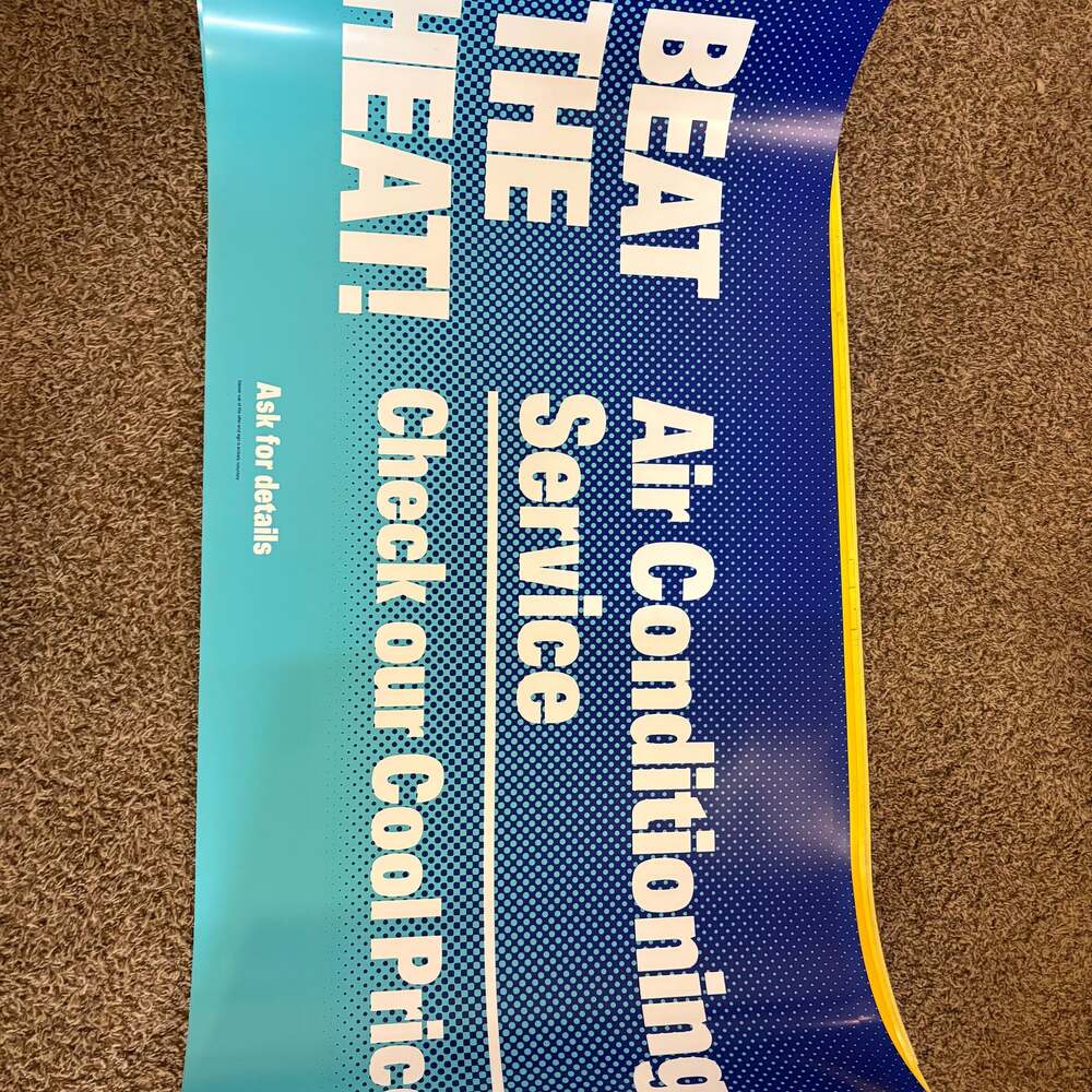 Beat The Heat Air Conditioning Service Advertisement Sign